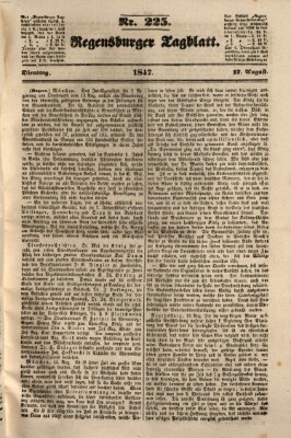 Regensburger Tagblatt Dienstag 17. August 1847