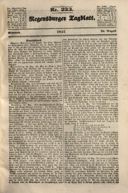 Regensburger Tagblatt Mittwoch 25. August 1847