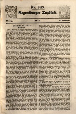 Regensburger Tagblatt Montag 6. September 1847