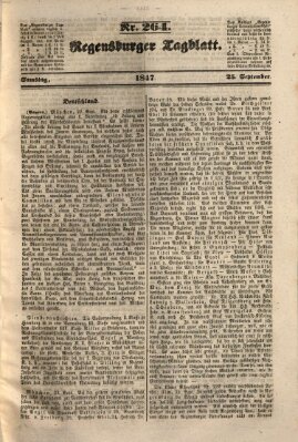 Regensburger Tagblatt Samstag 25. September 1847