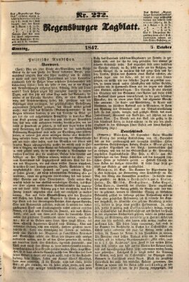 Regensburger Tagblatt Sonntag 3. Oktober 1847