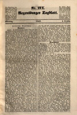 Regensburger Tagblatt Dienstag 5. Oktober 1847