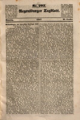 Regensburger Tagblatt Samstag 23. Oktober 1847