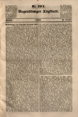 Regensburger Tagblatt Montag 25. Oktober 1847