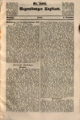 Regensburger Tagblatt Samstag 6. November 1847