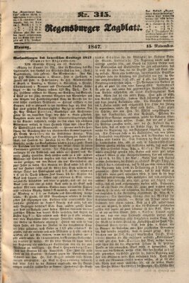 Regensburger Tagblatt Montag 15. November 1847