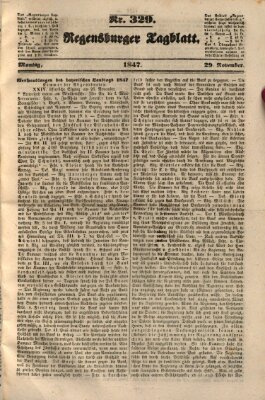 Regensburger Tagblatt Montag 29. November 1847