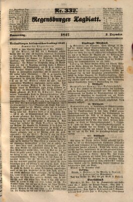 Regensburger Tagblatt Donnerstag 2. Dezember 1847