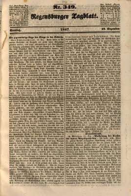 Regensburger Tagblatt Sonntag 19. Dezember 1847