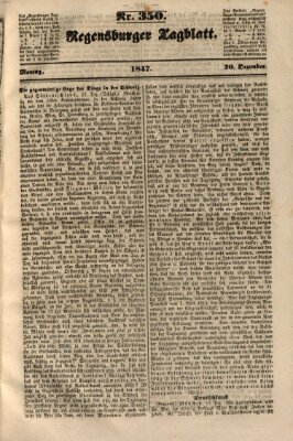 Regensburger Tagblatt Montag 20. Dezember 1847