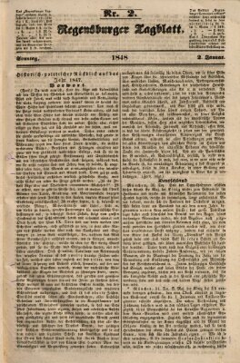 Regensburger Tagblatt Sonntag 2. Januar 1848