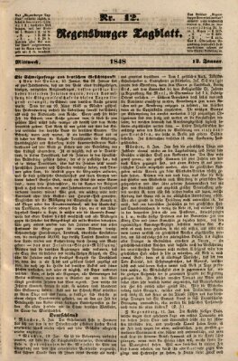 Regensburger Tagblatt Mittwoch 12. Januar 1848