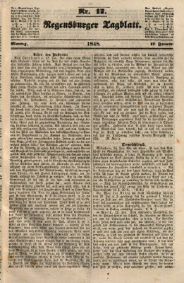 Regensburger Tagblatt Montag 17. Januar 1848