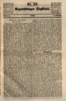 Regensburger Tagblatt Mittwoch 2. Februar 1848