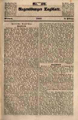 Regensburger Tagblatt Mittwoch 9. Februar 1848