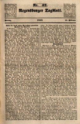 Regensburger Tagblatt Freitag 11. Februar 1848