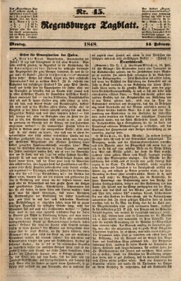 Regensburger Tagblatt Montag 14. Februar 1848