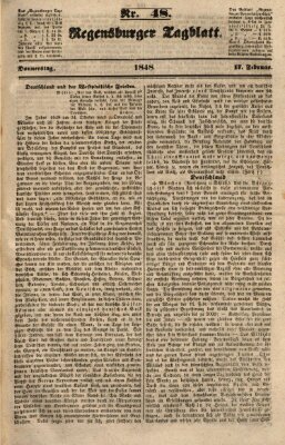 Regensburger Tagblatt Donnerstag 17. Februar 1848