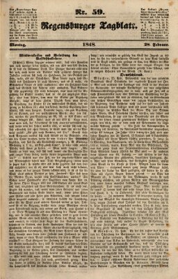 Regensburger Tagblatt Montag 28. Februar 1848