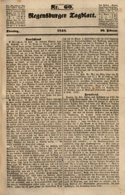 Regensburger Tagblatt Dienstag 29. Februar 1848