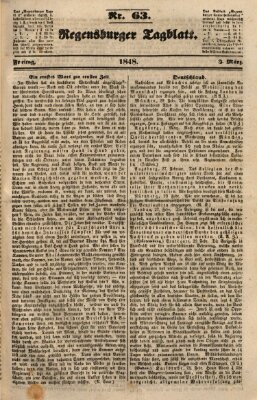 Regensburger Tagblatt Freitag 3. März 1848