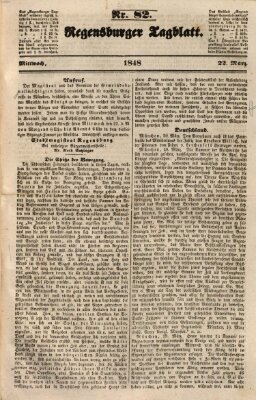 Regensburger Tagblatt Mittwoch 22. März 1848