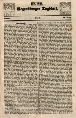 Regensburger Tagblatt Sonntag 26. März 1848