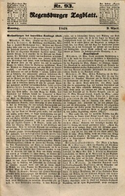 Regensburger Tagblatt Sonntag 2. April 1848