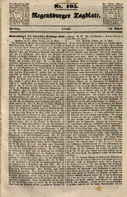 Regensburger Tagblatt Freitag 14. April 1848