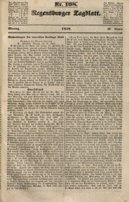 Regensburger Tagblatt Montag 17. April 1848