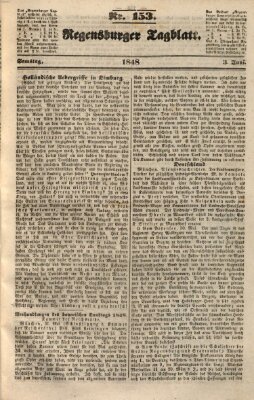 Regensburger Tagblatt Samstag 3. Juni 1848