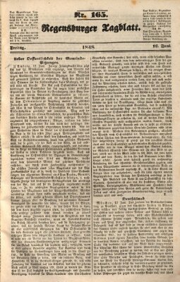 Regensburger Tagblatt Freitag 16. Juni 1848