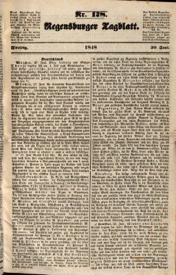 Regensburger Tagblatt Freitag 30. Juni 1848