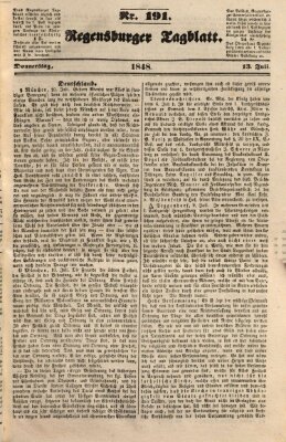 Regensburger Tagblatt Donnerstag 13. Juli 1848