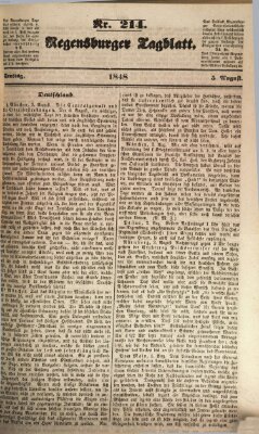 Regensburger Tagblatt Samstag 5. August 1848