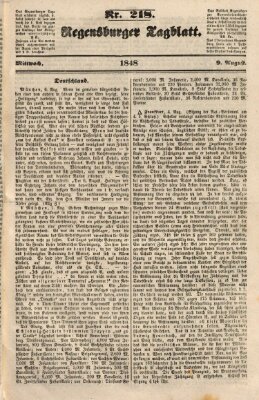 Regensburger Tagblatt Mittwoch 9. August 1848