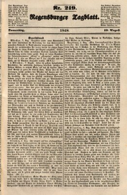 Regensburger Tagblatt Donnerstag 10. August 1848