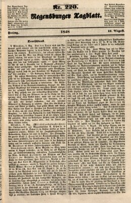 Regensburger Tagblatt Freitag 11. August 1848