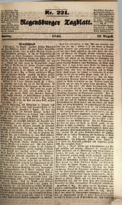 Regensburger Tagblatt Samstag 12. August 1848