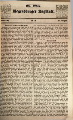 Regensburger Tagblatt Donnerstag 17. August 1848