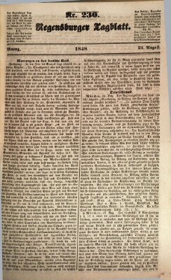 Regensburger Tagblatt Montag 21. August 1848