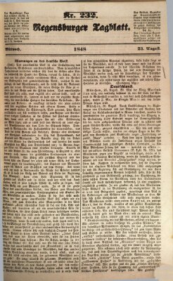 Regensburger Tagblatt Mittwoch 23. August 1848