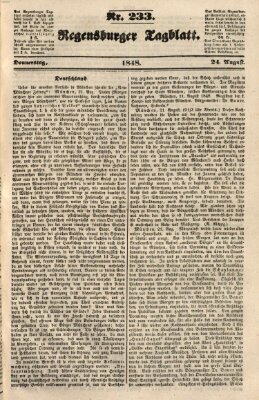 Regensburger Tagblatt Donnerstag 24. August 1848