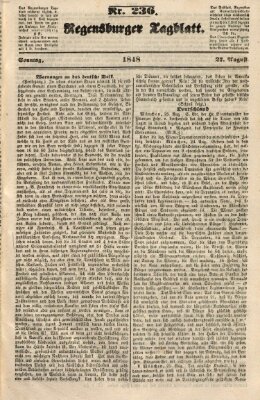 Regensburger Tagblatt Sonntag 27. August 1848