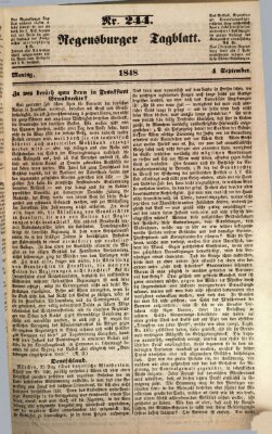 Regensburger Tagblatt Montag 4. September 1848