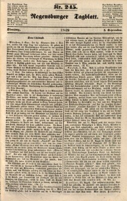 Regensburger Tagblatt Dienstag 5. September 1848