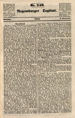 Regensburger Tagblatt Samstag 9. September 1848