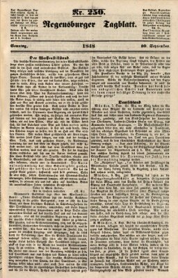 Regensburger Tagblatt Sonntag 10. September 1848