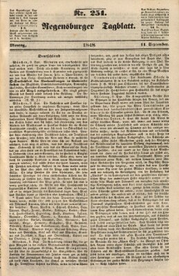 Regensburger Tagblatt Montag 11. September 1848