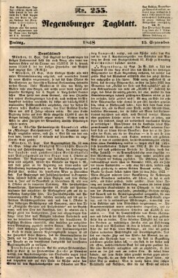 Regensburger Tagblatt Freitag 15. September 1848